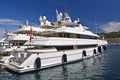 Luxury yacht in the harbor of Monaco Royalty Free Stock Photo