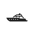 Luxury yacht icon. sea transport for travel and rest. isolated vector image