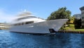 Luxury yacht in motion
