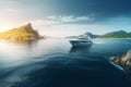 Luxury yacht sea cruise. Generate Ai Royalty Free Stock Photo