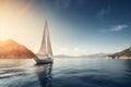 Luxury yacht sea cruise. Generate Ai Royalty Free Stock Photo