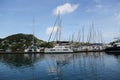 Luxury yacht in St George`s Marina, Grenada