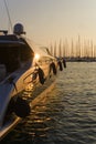 Luxury yacht at sunset Royalty Free Stock Photo