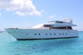 Luxury yacht in turquoise Illetes Formentera