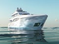 Luxury yacht on water Royalty Free Stock Photo