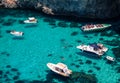 Luxury yachts at blue lagoon