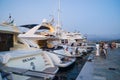 Luxury yachts in Calvi harbour