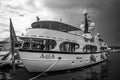 Luxury Yachts in the harbor of Saint Tropez - ST TROPEZ, FRANCE - JULY 13, 2020 Royalty Free Stock Photo