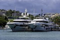 luxury yachts in a harbour in the Mediterranean Sea Royalty Free Stock Photo