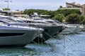 luxury yachts in a harbour in the Mediterranean Sea Royalty Free Stock Photo