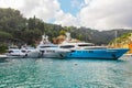 Luxury yachts in the harbour of Portofino, Italy Royalty Free Stock Photo