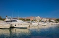 Luxury yachts moored in the Marina of Glyfada suburb, South Attica, Athens riviera, Greece Royalty Free Stock Photo