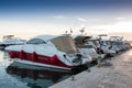 Luxury yachts moored in the marina. Royalty Free Stock Photo
