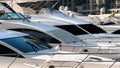 Luxury yachts moored on pier Royalty Free Stock Photo