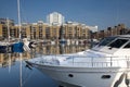 Luxury yachts moored at St Katherine Docks, London