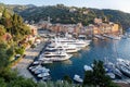 Luxury yachts in the port of Portofino Royalty Free Stock Photo