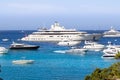 Luxury yachts at Porto Cervo bay at Sardinia Island, Italy Royalty Free Stock Photo