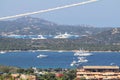 Luxury yachts at Porto Massimo bay at Sardinia Island, Italy Royalty Free Stock Photo