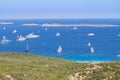 Luxury yachts at Porto Massimo bay at Sardinia Island, Italy Royalty Free Stock Photo