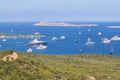 Luxury yachts at Porto Massimo bay at Sardinia Island, Italy Royalty Free Stock Photo