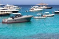 Luxury yachts at Porto Massimo bay at Sardinia Island, Italy Royalty Free Stock Photo