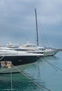 Luxury yachts in Puerto Portals marina Royalty Free Stock Photo