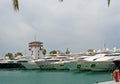 Luxury yachts in Puerto Portals marina Royalty Free Stock Photo