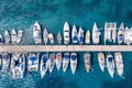 Luxury yachts and sailing boats to a marina in Greece Royalty Free Stock Photo