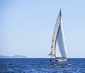 Luxury Yachts. Yachting in the Mediterranean Sea. Royalty Free Stock Photo