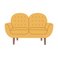 Luxury Yellow modern sofa furniture Royalty Free Stock Photo