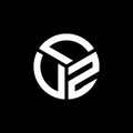 LUZ letter logo design on black background. LUZ creative initials letter logo concept. LUZ letter design