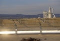 LUZ Solar plant in Barstow, CA Royalty Free Stock Photo