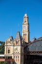 Luz Station with blue sky in Sao Paulo