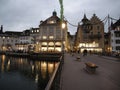 Luzern by Night cityscape Royalty Free Stock Photo