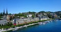 Luzern Switzerland top view Historic city center