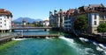 Luzern Switzerland top view Historic city center