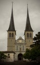 Luzerne - Hofkirche cathedral, Switzerland Royalty Free Stock Photo