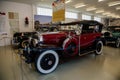 Luzna, Czech Republic, 31 July 2021: Vintage old historic cars displayed at Classic Automobile Museum of American veterans JK