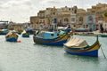 Luzzu boats Marsaxlokk Harbor Malta