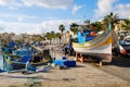 Luzzu famous fishing boats in Marsaxlokk - Malta