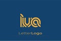 LVA Creative Unique Modern Letter Logo Design. Elegant Monogram Logo Design with Decorative Elements and Typography Royalty Free Stock Photo