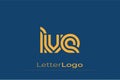 LVE Creative Unique Modern Letter Logo Design. Elegant Monogram Logo Design with Decorative Elements and Typography Royalty Free Stock Photo