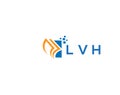 LVH credit repair accounting logo design on WHITE background. LVH creative initials Growth graph letter logo concept. LVH business Royalty Free Stock Photo