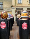 Lviv, Lviv Oblast / Ukraine - April 26, 2014: Easter Egg Festival. Rows of figures