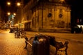 Lviv street at night Royalty Free Stock Photo