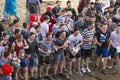 Young people prepared for pouring water