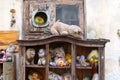 Lviv. Ukraine, April 14, 2019. Museum of old, discarded children`s toys. Travels