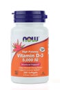 LVIV, UKRAINE - April 06, 2023: NOW Foods, Vitamin D3 Capsules Royalty Free Stock Photo