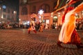 Lviv, Ukraine - December 25, 2017: christmas play of christ birth outdoors at city square