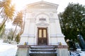 LVIV, UKRAINE - Feb 14, 2017: Ancient crypt Baczewskich in the Lychakivskyj cemetery of Lviv, Ukraine. Officially State History an